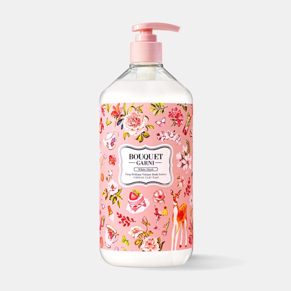 [1개] 부케가르니 딥퍼퓸 볼륨 바디로션 1,000ml 화이트머스크 향