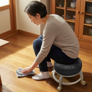 바퀴 앉은뱅이 무빙의자 낮은 체어 간이 이동식 바닥 청소 작업 스툴 좌식
