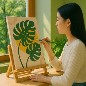 DIY 명화그리기 그림그리기 키트 세트 유화 취미생활 인테리어 액자 북유럽 몬스테라