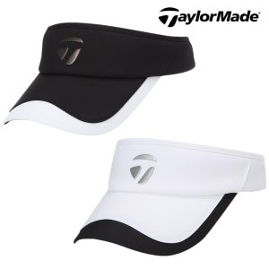 테일러메이드 어패럴 남성 골프 모자 썬캡 메탈 T 로고 배색 챙 자외선 바이저 O2627P