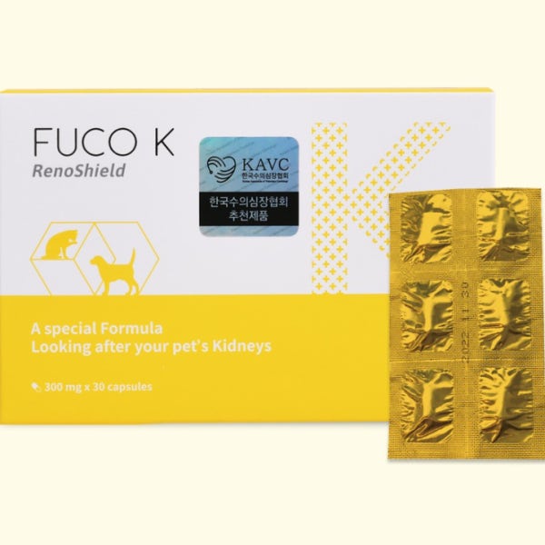 [+6캡슐증정]FUCO K 360mg X 30capsule 후코케이 반려동물 신장 영양보조제
