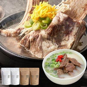 투뿔 한우 암소 사골곰탕 뼈없는 갈비탕 혼합 680g 4팩