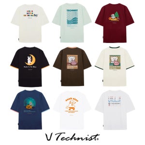 테크니스트 오버핏티셔츠 코튼라이크 남녀공용 2024