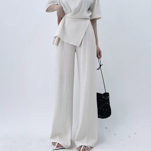 반팔 와이드팬츠 투피스 세트 플리츠 냉감바지 밴딩와이드팬츠 여름옷
