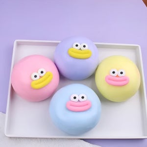 [대4종세트] KC인증 빌리네집 대왕 빵떡말랑이 동글 구름 왕 말랑이 스트레스볼