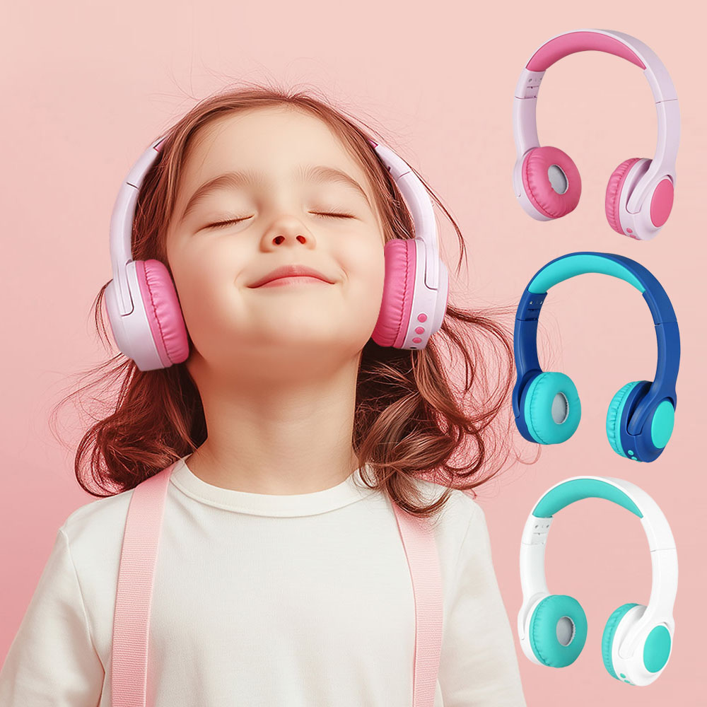 NAVEE 어린이헤드셋 청력보호 아기 유아 키즈 헤드셋 블루투스 헤드폰