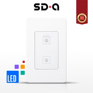 SDA 신동아ES 리젠 1개용 2구 리모컨 전등 전자식 터치 스위치 타임키퍼 대체가능(리모컨 포함)