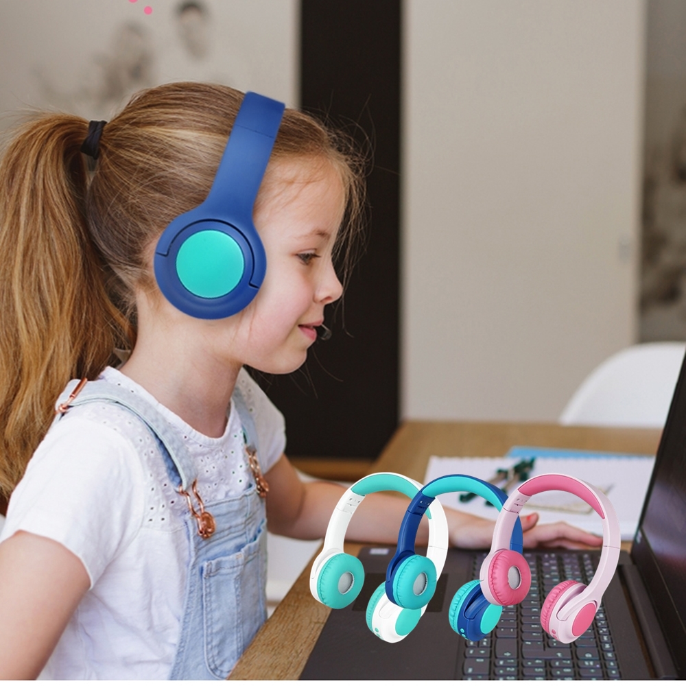어린이 헤드폰 아동 청력보호 블루투스 5.4 키즈 헤드셋 여행용 학습용