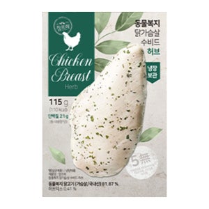 수비드 닭가슴살 115g 허브 30팩 참프레 동물복지