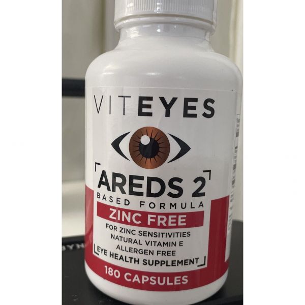 <b>Viteyes</b> AREDS 2 <b>아연</b> 프리 황반 지원 천연 알레르겐 180캡 신제품