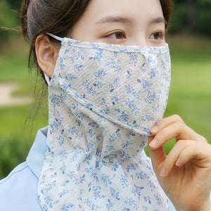 국산 뷰티 지지미 마스크 여름 골프 얼굴햇빛가리개 운동 등산 남녀공용 파크골프