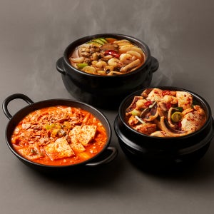 집밥 밀키트 3팩 6인분 해물 된장 순두부찌개 참치김치찌개 3종세트 캠핑음식 (냉장)