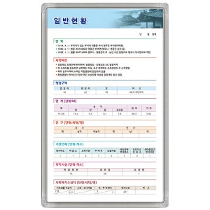 칠판나무 행정구역 면적 기관 복지시설 현황판 도안 사이즈제작 면사무소 900-1500mm