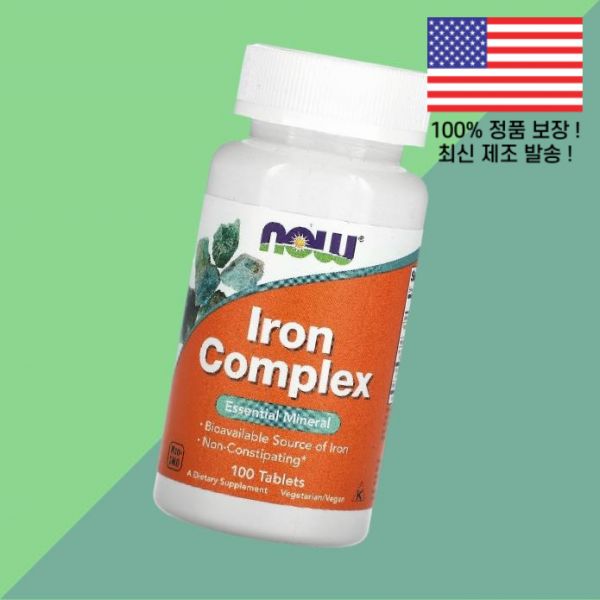 <b>나우 푸드 철</b>분 아이언 철 복합제 100정 나우푸드 Iron Complex 100 Tablets