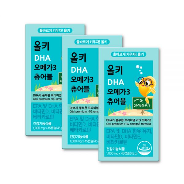 <b>아주약품</b> 올키 DHA <b>오메가3</b> 츄어블