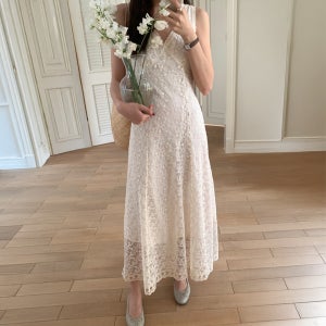 빈티지 셀프 리마인드 웨딩사진 스냅 흰색 화이트 돌잔치 플라워 레이스 롱 2부 드레스