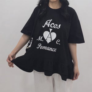 에이스 프릴 반팔 티셔츠
