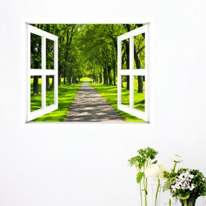 장덕수시트지 cx328-걷고싶어지는산책길_창문그림액자(중형)_뮤럴시트지