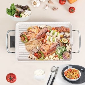 에브 혼밥 미니그릴 36cm 전기그릴 1인그릴 불판 고기구이팬 전기 멀티구이팬