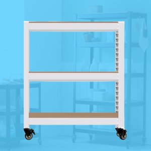 바퀴형 철제 수납장 3단 1000 700 1650 mm 바퀴 수납가구 가로x깊이 100 70 맞춤형 작업장 모듈가구 설치
