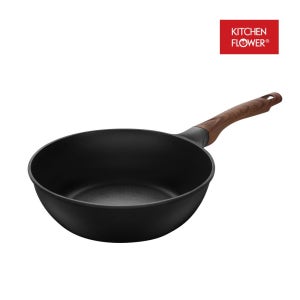 키친플라워 IH 블랙우드펄 궁중팬 24cm 후라이팬 프라이팬 주방용품 조리도구