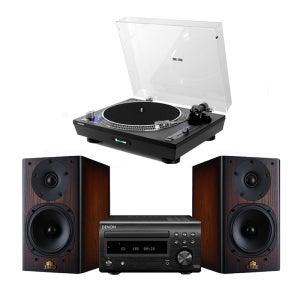 데논 RCD-M41 + PM-9970U + KNIGHT1 턴테이블 블루투스 오디오 세트