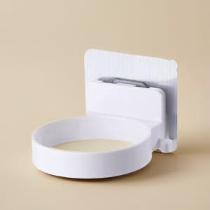 벽면 드라이기 받침대 욕실 타일 벽면 부착식 무타공 거치대 화이트