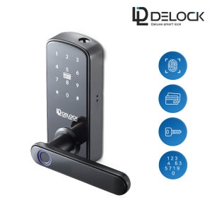 딜락 Y10 지문인식 목문용 무타공 카드키2+비상키2+번호키 판넬문 나무문용 디지털도어락