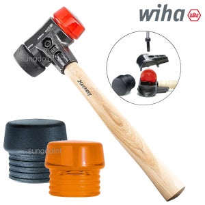 wiha 스플릿 해머 망치 No 83238 헤드- 아세테이트/합성고무 조립망치 주철하우징