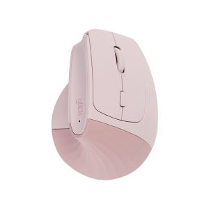 지클릭커 오피스프로 버티컬 도톰스콘 OP80 무소음 블루투스 무선마우스 핑크