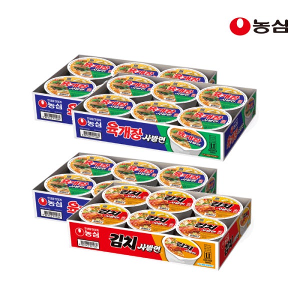 농심 육사김사세트2 (육개장사발면18입 + 김치사발면6입)