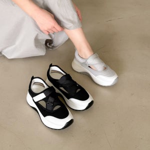 소울리 통기성 메쉬 망사 운동화 키높이 여름 벨크로 통굽 샌들 스니커즈 6cm