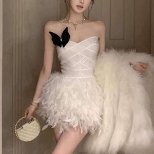 홀복 섹시원피스 파티룩 전문 의상 BJ 여성 화이트