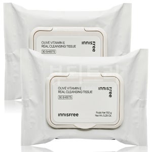 이니스프리 올리브 비타민 E 리얼 클렌징 티슈 30매 X 2개