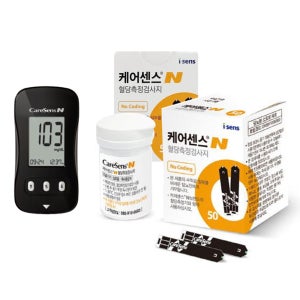 케어센스 N 혈당측정기 + 시험지 100매 당체크 검사기 세트