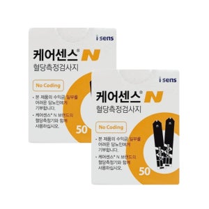 케어센스 N 혈당 시험지 100매 당체크 검사지