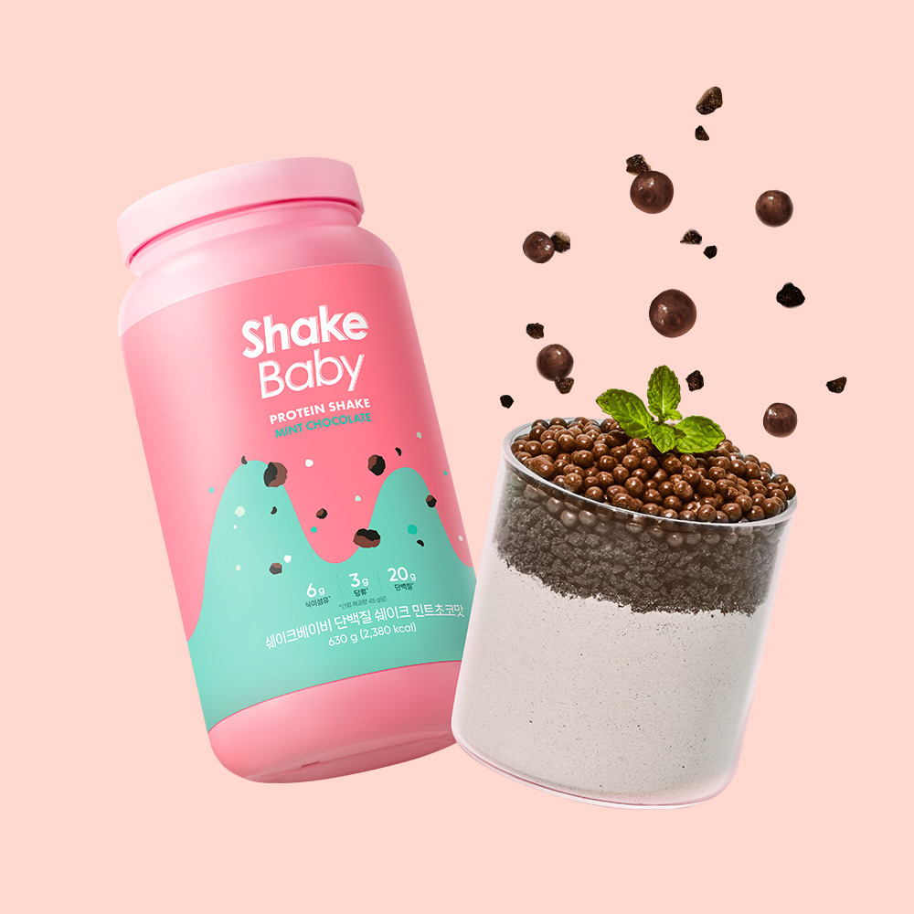쉐이크베이비 단백질 쉐이크 대용량 <b>민트</b>초코, 630g, 1개
