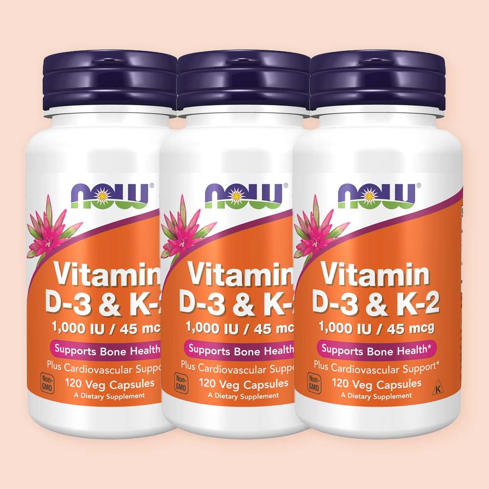 <b>나우푸드 비타민</b>D3 <b>K2</b> <b>비타민</b>디 <b>비타민</b>DK2 메가 120캡슐, 3개