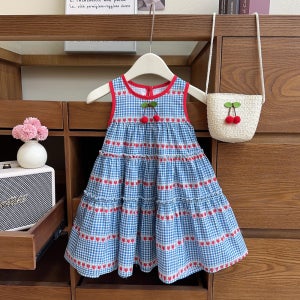 여아 원피스 초등 여아옷 키즈 원피스 여름 체리민소매 하객 촬영 콩쿨 휴양지 바캉스룩
