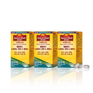 네이처메이드 웰블렌즈 스트레스 완화 & 릴렉스 60정, 3개