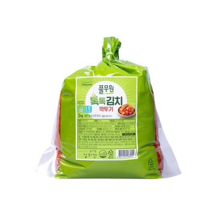 풀무원식품 톡톡 깍두기 섞박지 건강김치 맛있는김치 설렁탕엔 3kg