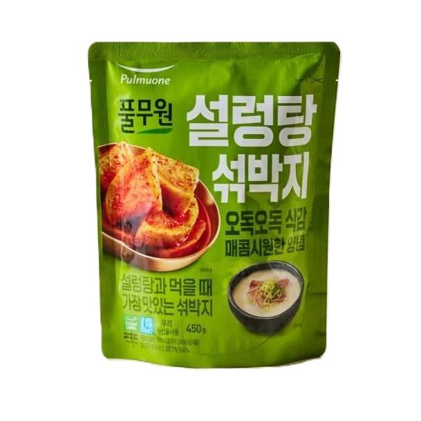 풀무원식품 설렁탕 섞박지 설렁탕엔 곰탕엔 건강김치 맛있는김치 450g