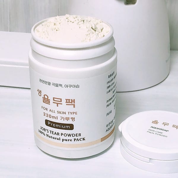 율무팩220ml 투명하고 뽀얀피부 세안시에도 생율무가루