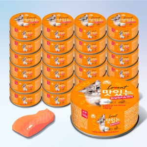 사조 러브잇 맛있는캔 흰살참치&연어 160g 24개 고양이 간식