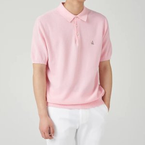 빈폴 아울렛 남자 카라 반팔티 니트 칼라넥 핑크 H-251C21Y