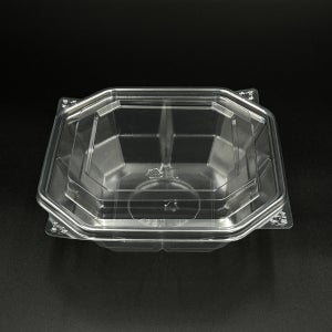 DSH 800 팔각형 밀폐용기 샐러드 과일 물김치 팥빙수 포장 빙수 용기 100세트
