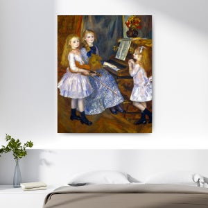 피에르 오귀스트 르누아르 그림 유화 질감 붓터치 카툴 멘데스 딸들 명화 액자 40x50cm