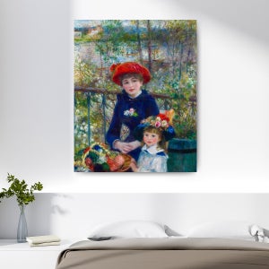[유화 질감 붓터치] 피에르 오귀스트 르누아르 그림 두 자매 명화 액자 40x50cm