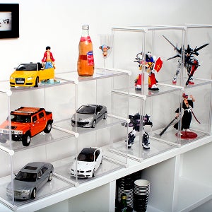 엠블럭 F타입 2층X2칸 4칸형(앞/뒤덮개 모두포함) 피규어장 넨드로이드장식장 마블피규어