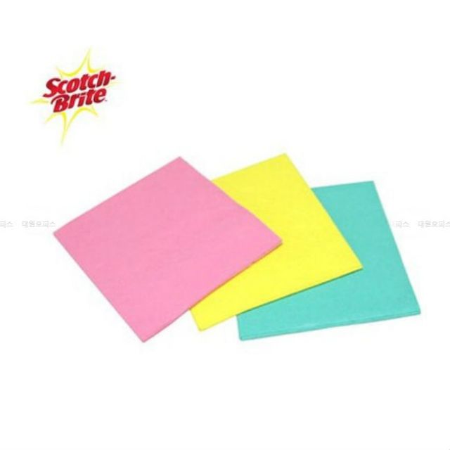 3M 스카치<b>브라이트</b> 부직포 칼라 행주 3매입